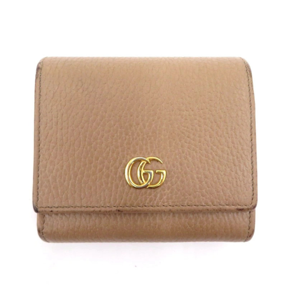 Gucci Double G Wallet Bi fold Beige Cream